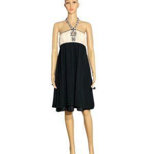 Nine West Black & White Baby Doll Halter Dress - 6